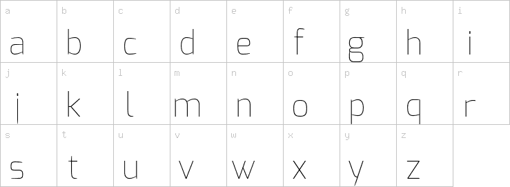 Lowercase characters