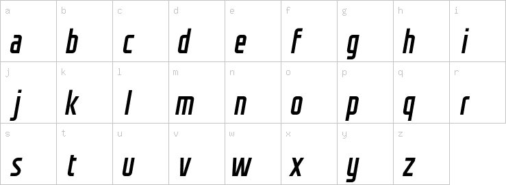 Lowercase characters