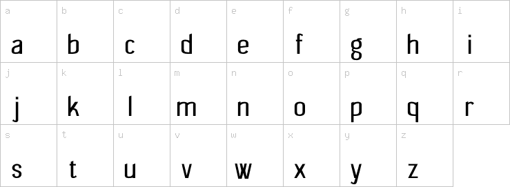 Lowercase characters