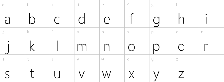 Lowercase characters