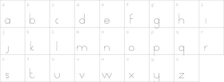 Lowercase characters