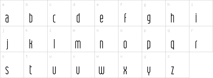 Lowercase characters