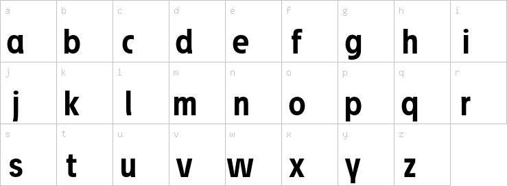 Lowercase characters