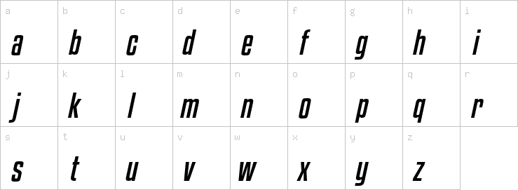 Lowercase characters