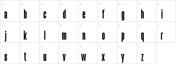 Lowercase characters