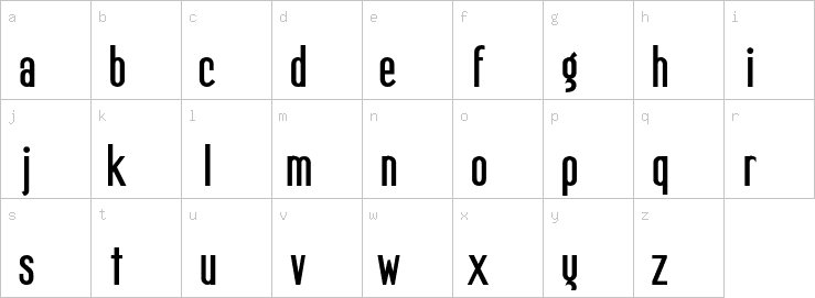 Lowercase characters