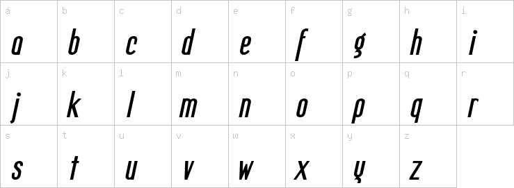 Lowercase characters