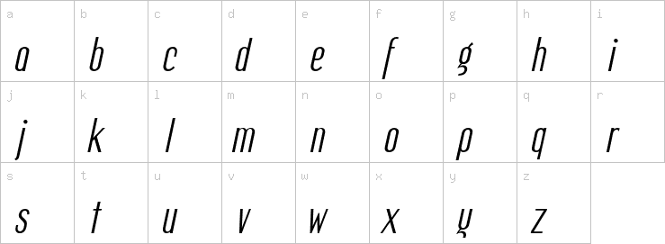 Lowercase characters