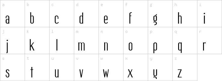 Lowercase characters