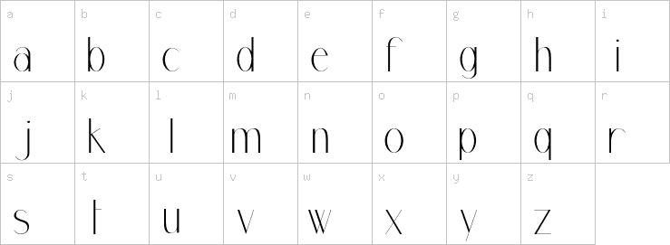 Lowercase characters