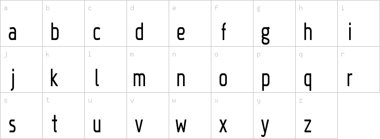 Lowercase characters