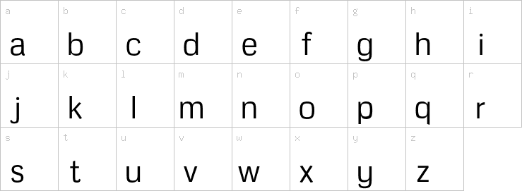 Lowercase characters