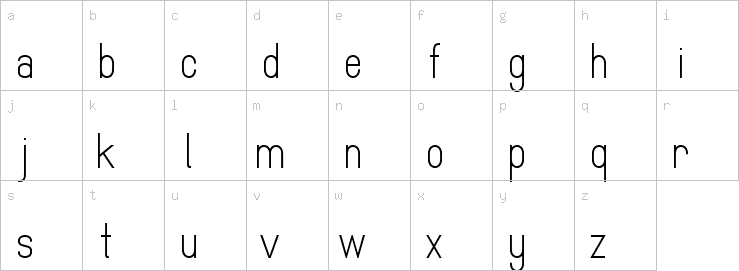 Lowercase characters