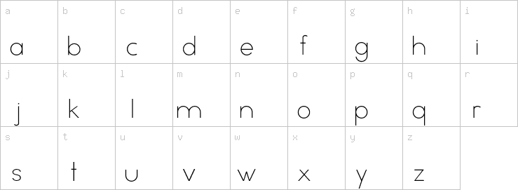 Lowercase characters