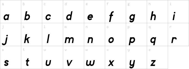 Lowercase characters