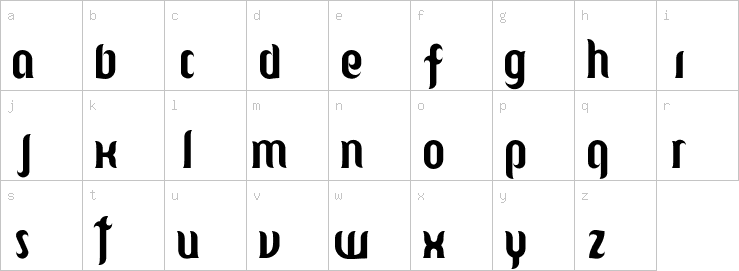 Lowercase characters