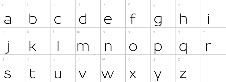 Lowercase characters