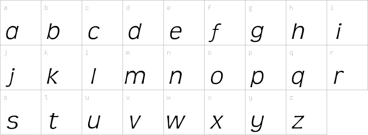 Lowercase characters