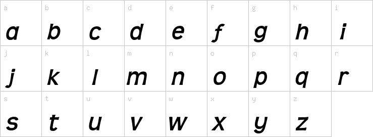 Lowercase characters