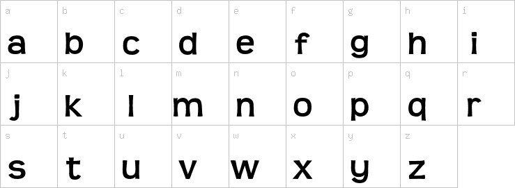 Lowercase characters