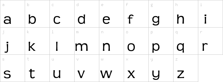 Lowercase characters