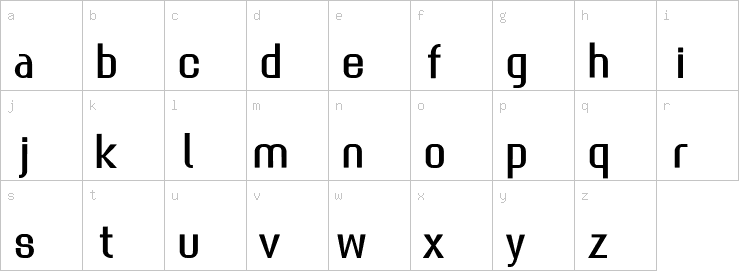 Lowercase characters