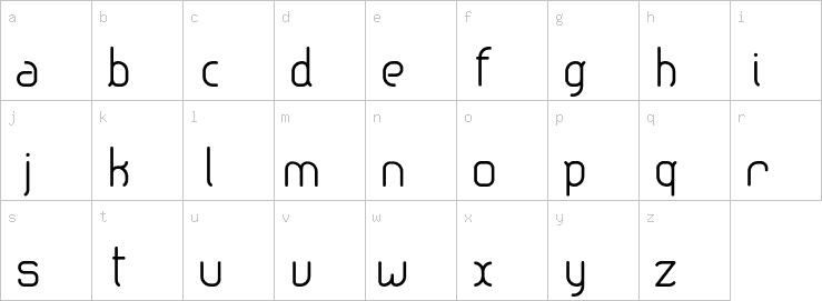 Lowercase characters