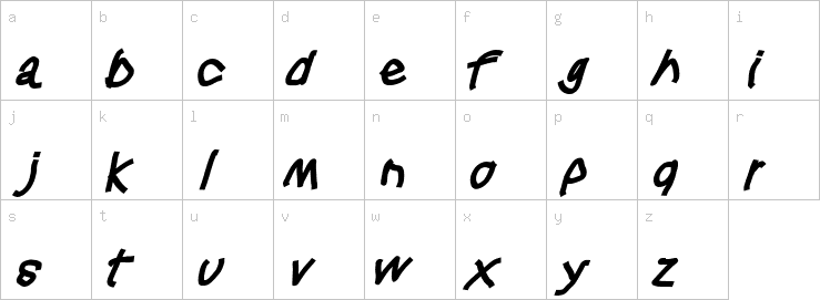 Lowercase characters