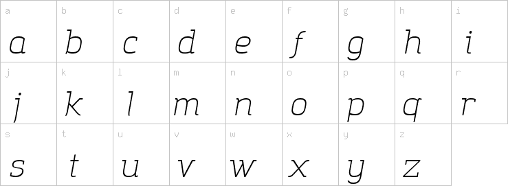 Lowercase characters