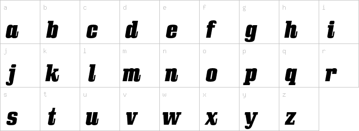 Lowercase characters