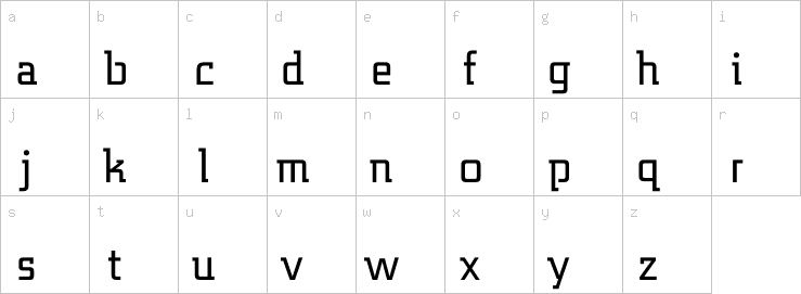 Lowercase characters