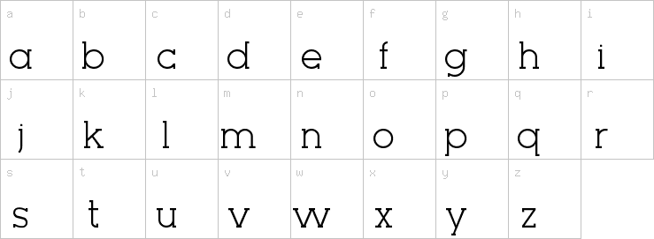 Lowercase characters