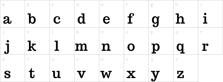 Lowercase characters