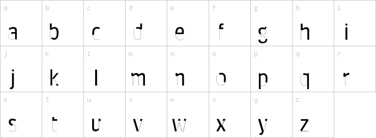 Lowercase characters