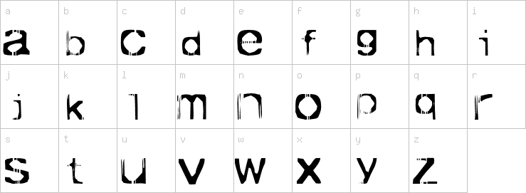 Lowercase characters