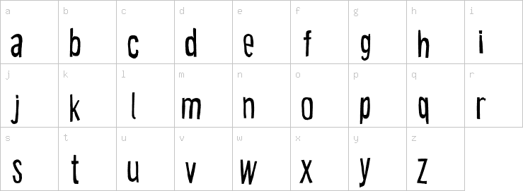 Lowercase characters