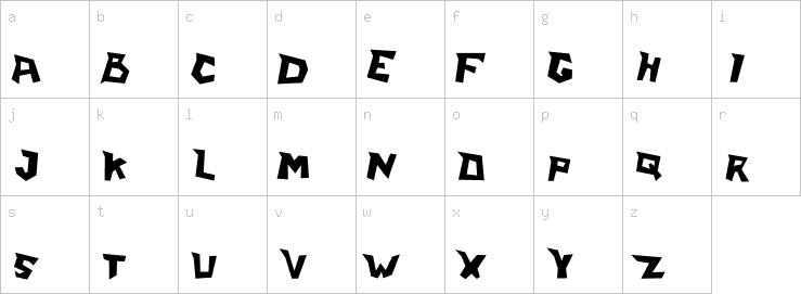 Lowercase characters