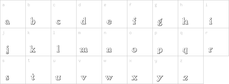 Lowercase characters