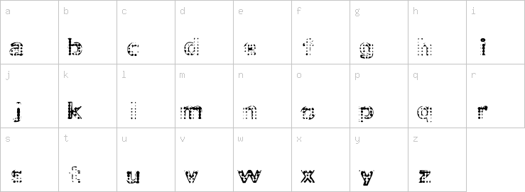 Lowercase characters