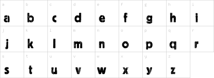 Lowercase characters