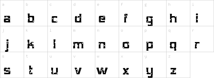 Lowercase characters