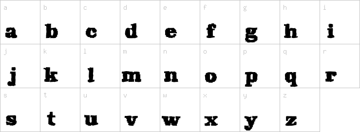 Lowercase characters