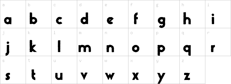 Lowercase characters