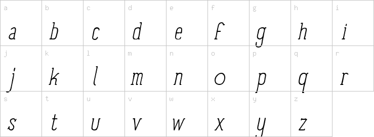 Lowercase characters