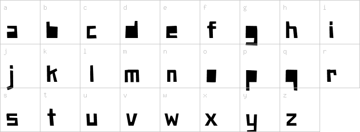 Lowercase characters