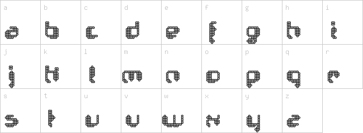 Lowercase characters