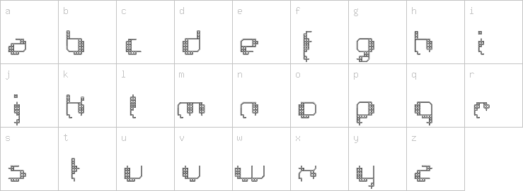 Lowercase characters