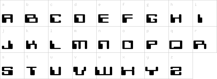 Lowercase characters