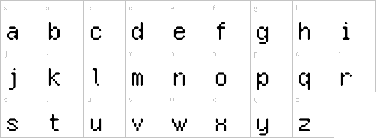 Lowercase characters