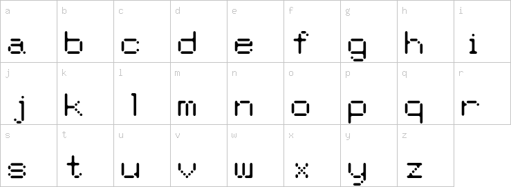 Lowercase characters